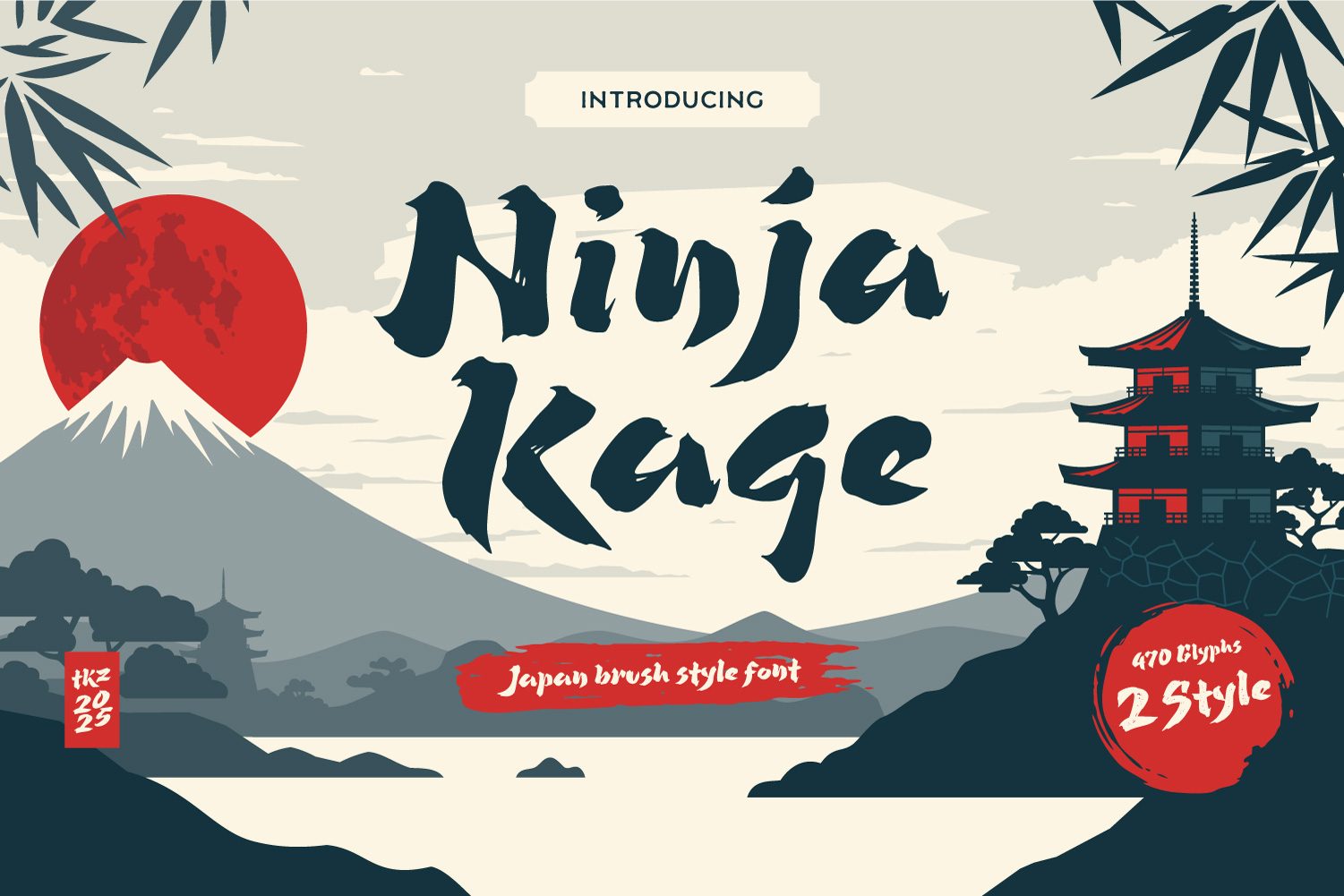 Japan Brush Style Font