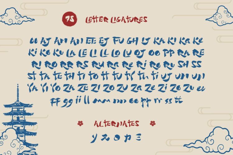 Japan Brush Style Font