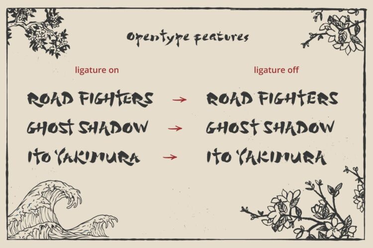 Japan Brush Style Font