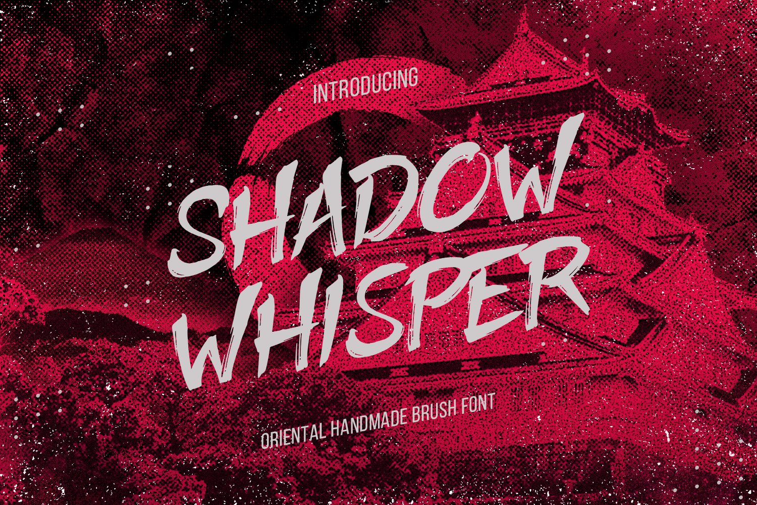 oriental handmade brush font