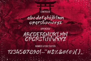 oriental handmade brush font