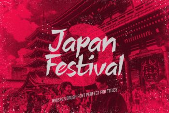 oriental handmade brush font