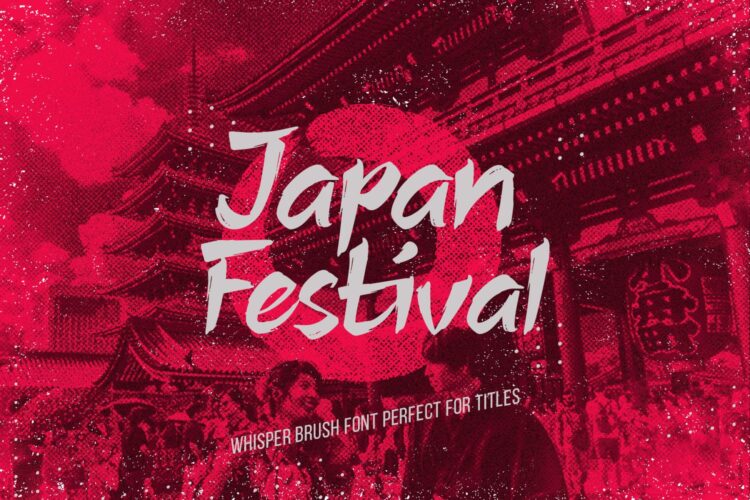 oriental handmade brush font