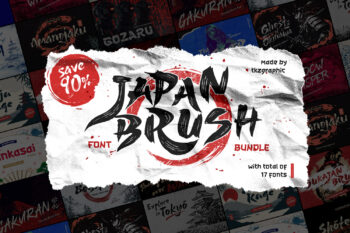 Japan Brush Style - Font Bundle
