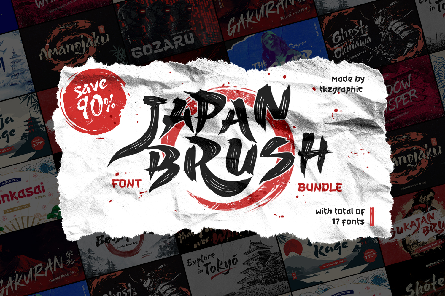 Japan Brush Style - Font Bundle